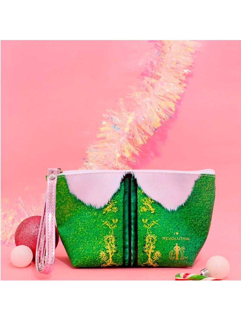 I❤️Revolution Elf the movie Wristlet/Cosmetics case + Highlighter NWT